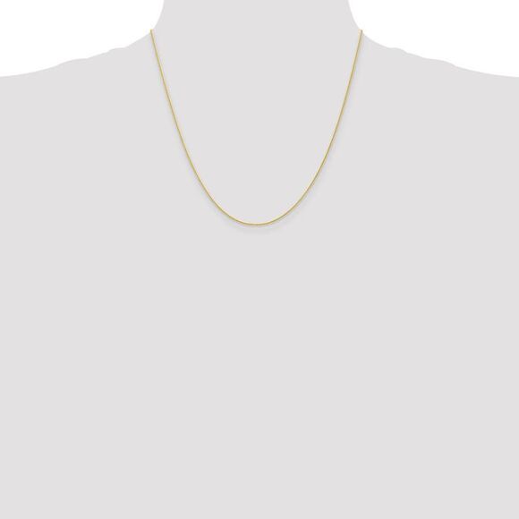 1mm 10k Yellow Gold Solid Parisian Wheat Chain Necklace, 20 Inch - Picture 2 of 8